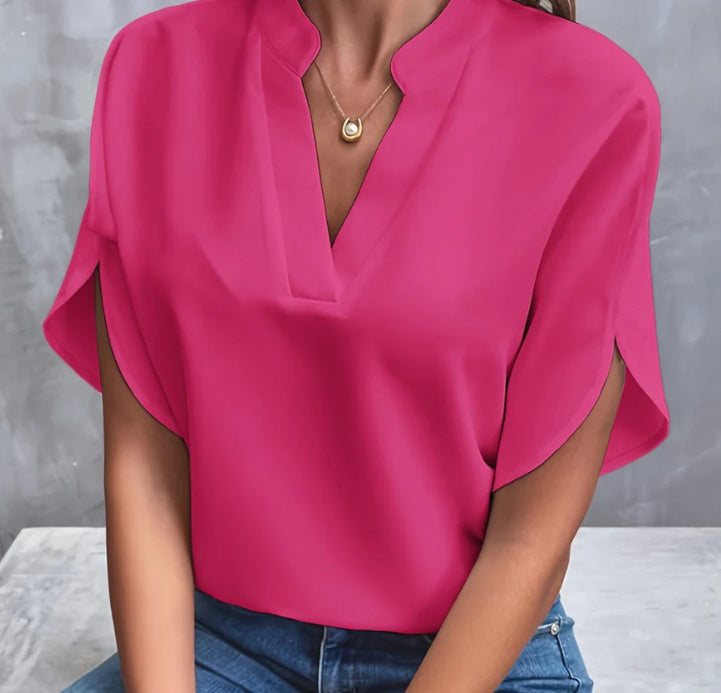 Elegant Chiffon V-Neck Blouse