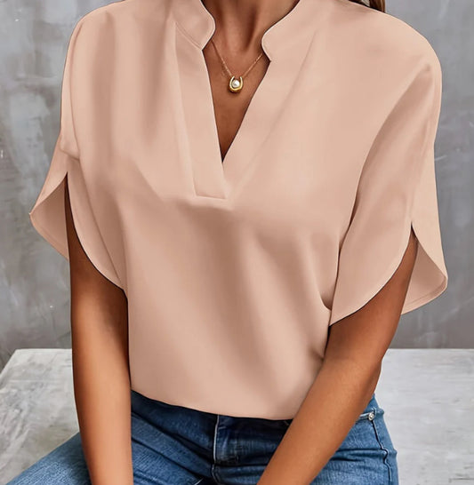 Elegant Chiffon V-Neck Blouse