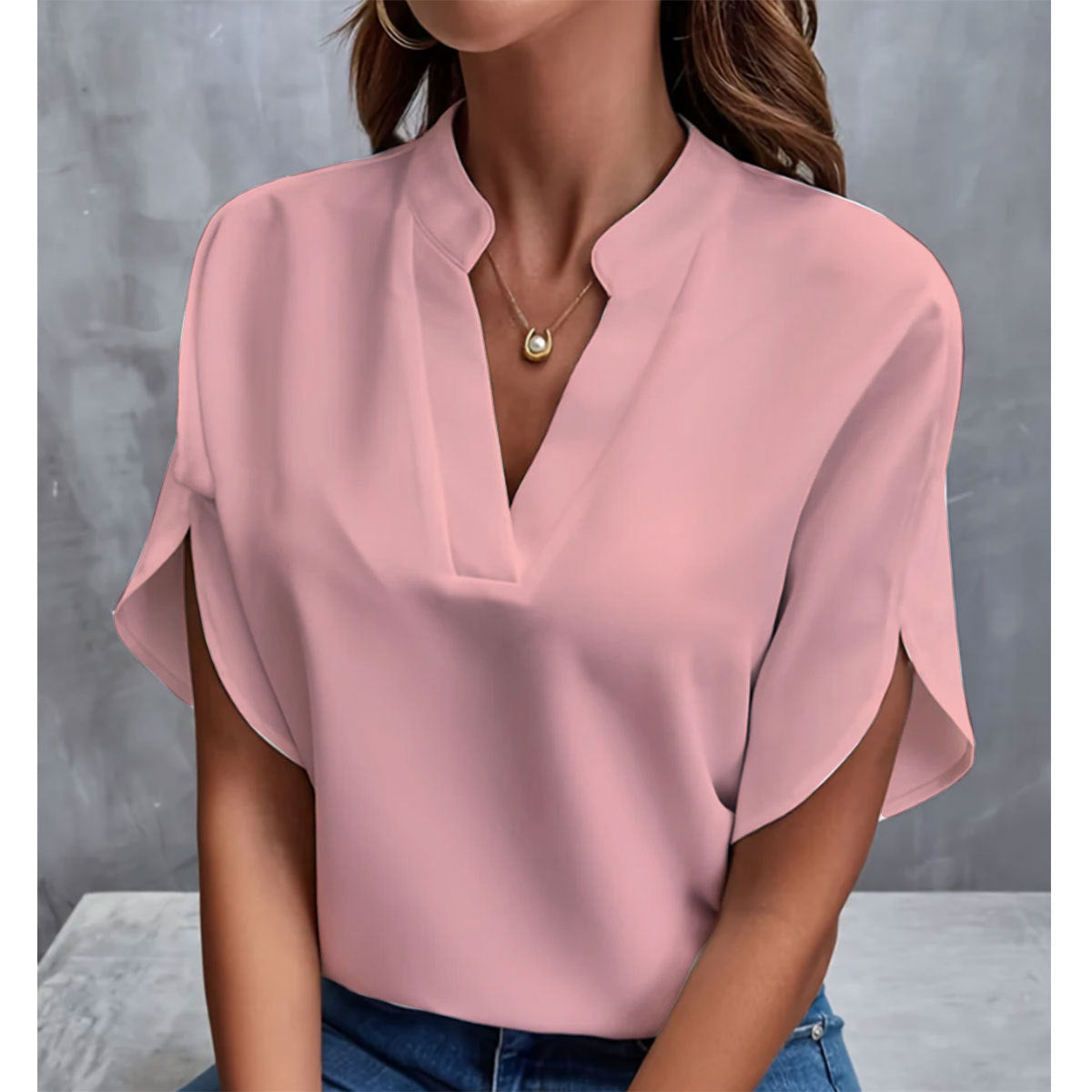 Elegant Chiffon V-Neck Blouse